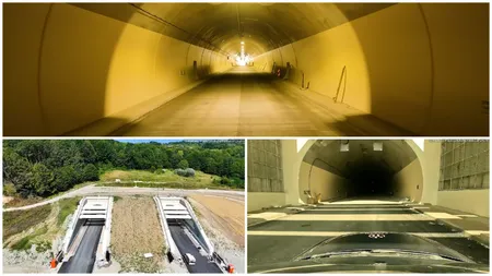 Imagini noi de pe A1 Sibiu - Pitești. Cum arată primul tunel rutier forat pentru o autostradă din România, cu puțin timp înainte de deschidere