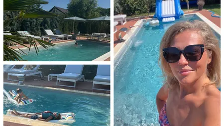 Cum arată piscina uriaşă din vila pe care o are Mirela Vaida la Snagov. Imagini fabuloase cu bazinul pe care a dat 30.000 de euro, după ce Cosmin Seleşi i-a vândut un pont FOTO şi VIDEO