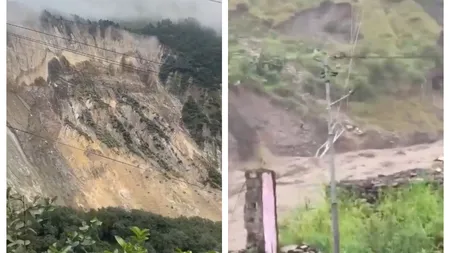 Alunecare de teren apocaliptică în Nepal. Imagini desprinse parcă din filmele SF VIDEO