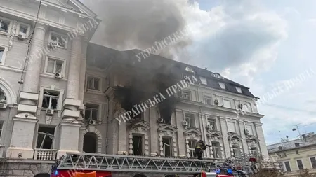 O dronă a lovit clădirea centrală din Kiev a Serviciului de Securitate al Ucrainei