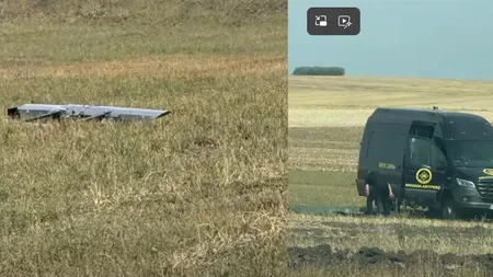 Dronă plină cu explozibil, prăbușită în județul Vaslui. Autoritățile sunt în alertă