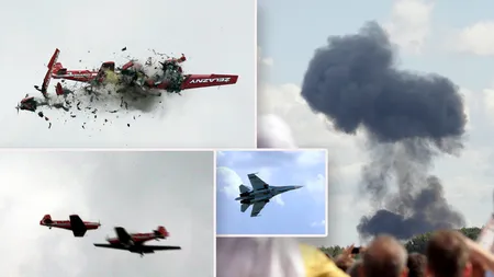 Momentul în care două avioane s-au ciocnit cu 300 km/h. Pilotul a apucat să strige „Doamne!” VIDEO