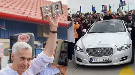 Călin Georgescu, escortat la Oradea cu un Jaguar deținut de o inspectoare ANAF. Soțul acestia a candidat din partea partidului fondat de Traian Băsescu iar acum este adept AUR