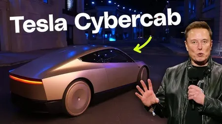 Imagini fabuloase cu Cybercab, noul robotaxi lansat de Tesla: Nu are volan sau pedale şi ar costa sub 30.000 de dolari