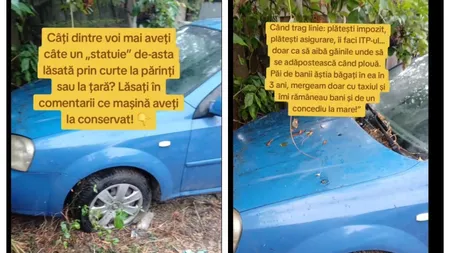 Cum și-a găsit mașina parcată în curtea casei din România un român care a fost plecat în Italia trei ani. Bărbatul a înlemnit când a văzut cum arată acum: ”Priviți aici monumentul diasporei”