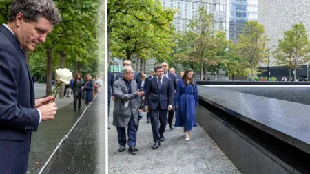 Nicușor Dan și Mirabela Grădinaru, la Memorialul 9/11 din New York. Omagiu adus victimelor atentatelor