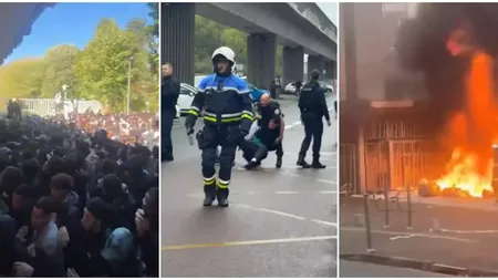 Proteste violente în școli și licee. Zeci de răniți și cel puțin 164 de elevi reținuți în Franța, jandarmii au intervenit în forță cu gaze lacrimogene VIDEO