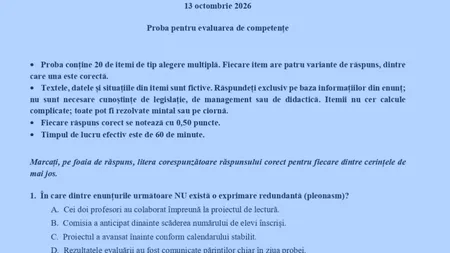Subiectele banale de la testul pe care profesorii care voiau să fie directori nu le-au știut! 20 de întrebări grila cu pleonasme, paronime, procente şi probleme de logică pe care directoarele de la Lazar si Caragiale nu au reușit să le rezolve!