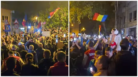 Protest de amploare pentru Călin Georgescu la Arestul Central. Aproximativ 1.000 de oameni s-au strâns în fața sediului VIDEO