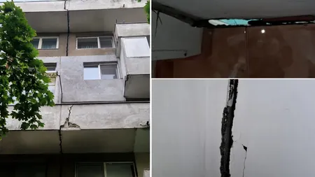 Locatarii trăiesc cu teamă în blocul crăpat din Drumul Taberei. Găurile în apartamente sunt uriașe: „Se poate vedea la vecinul de jos în balcon, atât de mult s-a mărit. Ne este teamă, dar nu avem ce să facem”