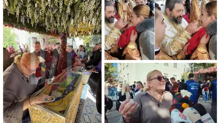 Diana Şoşoacă a stat 14 ore la coadă pentru a se închina la moaştele Cuvioasei Parascheva: 
