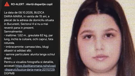 Bucureștenii au primit RO-Alert, o tânără de 15 ani a dispărut de acasă