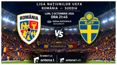 LIVE Antena 1 România - Suedia ONLINE VIDEO în Liga Naţiunilor. Hagi schimbă total echipa şi sistemul, surprize mari în primul 11