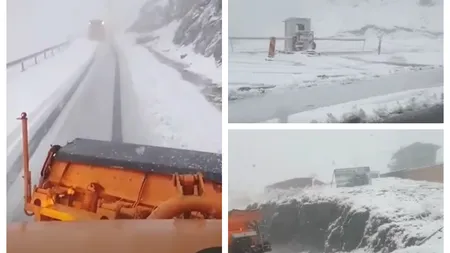 E iarnă în toată regula pe Transfăgărășan. Ninge ca în povești pe cea mai spectaculoasă șosea din România, drumarii intervin cu utilaje de deszăpezire. Florinela Georgescu: 
