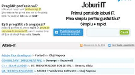 Portalul de joburi IT Joobs.ro a atras in prima luna 50 de companii din domeniu