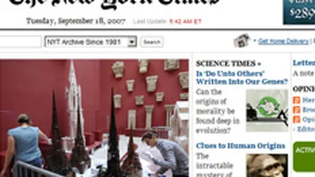 Articolele postate pe site-ul \The New York Times\ pot fi accesate gratuit