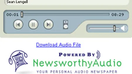 O voce robotica \recita\ in format audio stirile ziarului The Washington Times