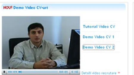 Un portal de recrutare online vrea sa atraga cateva zeci de video-CV-uri in 6 luni
