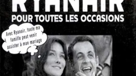 Sarkozy si Bruni cer daune de 500.001 euro, Ryanair le ofera 10.001 euro