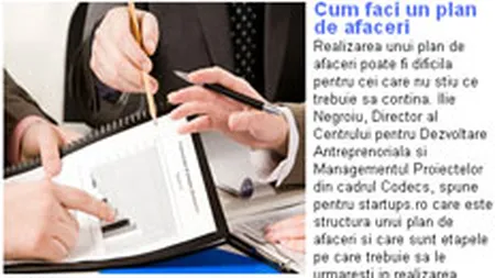 Site destinat pornirii unei afaceri, lansat cu o investitie de 10.000 euro