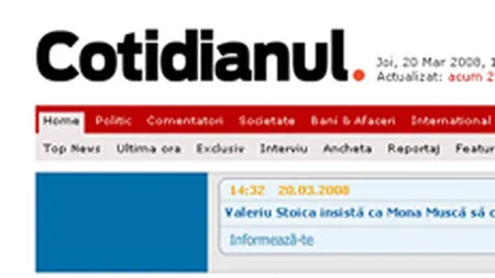 Noul Cotidianul.ro asteapta intr-un an venituri lunare de 100.000 euro