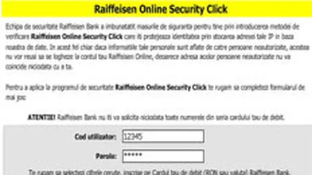 \Phishing 2.0\: Clientii Raiffeisen, vizati de primul atac prin \cal troian\