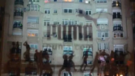 Puma isi \proiecteaza\ cea mai recenta colectie pe cladiri din Bucuresti