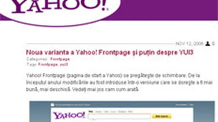 Yahoo si-a lansat blog in Romania