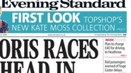 Evening Standard va fi relansat intr-un tiraj de 650.000 exemplare