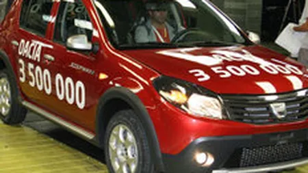 Dacia a atins pragul de 3,5 mil. vehicule produse de la inceputul activitatii
