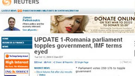 Presa internationala dupa caderea guvernului din Romania: Acordul cu FMI, privit cu ingrijorare