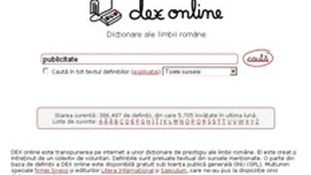 DEX-ul online vrea publicitate