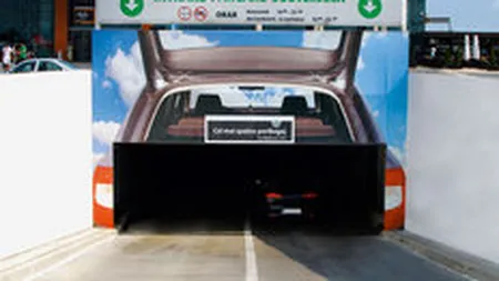 Skoda a transformat parcarea Baneasa Shopping City intr-un portbagaj