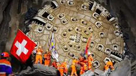 Cel mai lung tunel din Europa, care leaga Elvetia de Italia, a fost finalizat