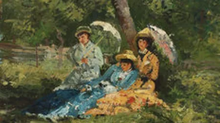 Tabloul Femei in Parc, semnat de Ion Andreescu, scos la licitatie cu peste 75.000 euro