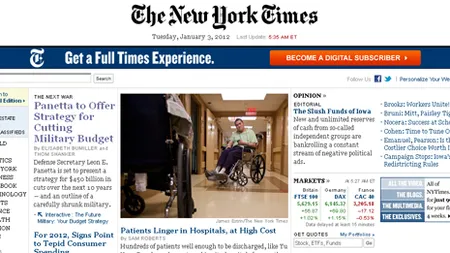 The New York Times se vinde mai scump