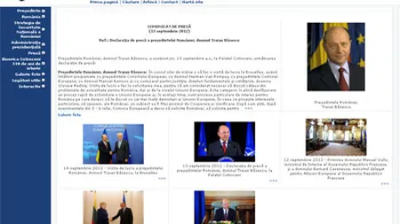 Administratia Prezidentiala va avea un nou site in valoare de 8.700 lei