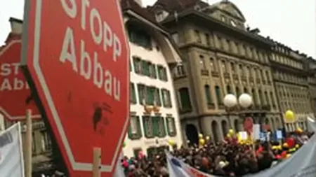 Elvetia: Aproximativ 20.000 de functionari publici au manifestat impotriva austeritatii