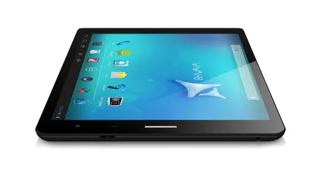 Telefonul si tableta care se vad pe televizor