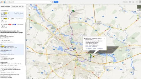 Transportul public din 7 orase ale Romaniei, disponibil in Google Maps