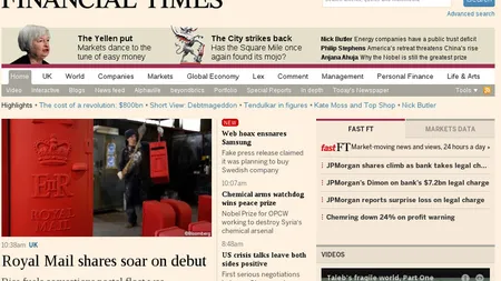 Financial Times va publica o editie print unica pe zi, pentru a se concentra pe online