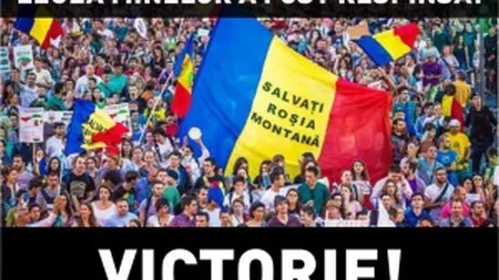 Legea Minelor, agonie si extaz: Actiunile Gabriel Resources se prabusesc, Piata Universitatii sarbatoreste