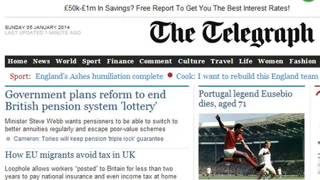 They've got an obsession. Cum mai apare Romania pe prima pagina in presa britanica