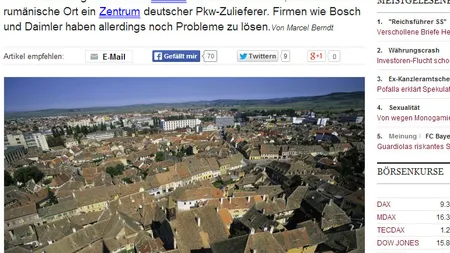 Die Welt: Viitorul automobilelor germane se afla in Romania