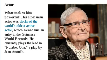 Radu Beligan, intr-un top al celor mai puternici oameni din lume in domeniul divertismentului