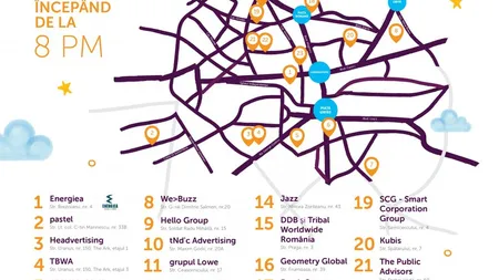 4 orase noi in Noaptea agentiilor de publicitate din acest an. Harta locatiilor