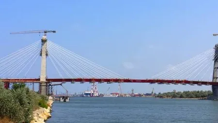 Cel mai mare pod rutier hobanat din Romania, finalizat in proportie de peste 95% (Foto)