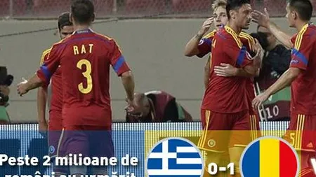 TVR 1, lider de audienta cu Grecia-Romania