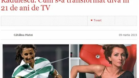 Articol despre Mihaela Radulescu, scos de pe one.ro, dupa ce vedeta a facut-o retardata pe autoare