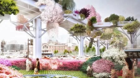 Pasaj rutier transformat in parc: Orasul care le arata cetatenilor ca nu vor mai avea nevoie de masini (Foto)